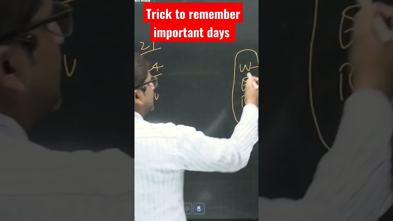 Easy Trick to Remember Important Days π