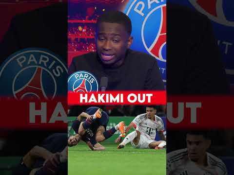 Coup dur 😢 Hakimi gravement blessé après PSG–Bayern 💔 #PSG