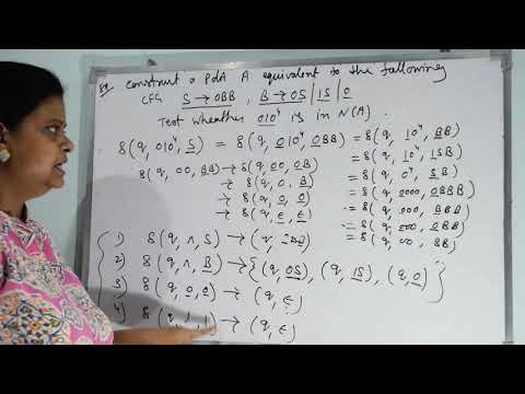 4.14 | Automata | CFG to PDA Examples | Dr. Pushpa Choudhary | Hindi