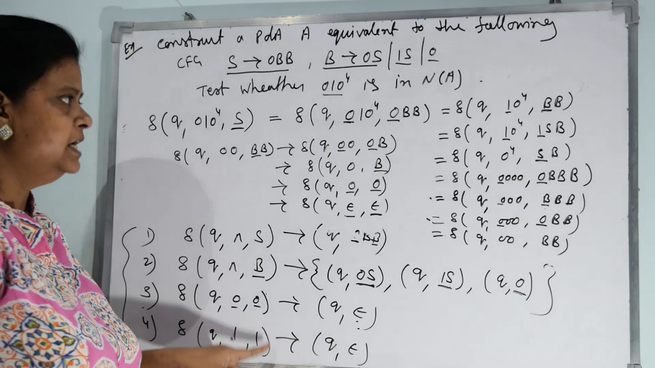 CFG to PDA Conversion Examples | Dr. Pushpa Choudhary | Hindi