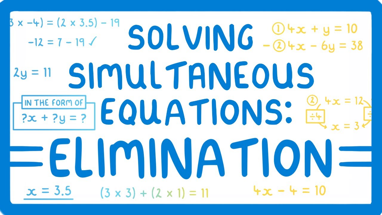 GCSE Maths: Solving Simultaneous Equations with Elimination (2026/27)