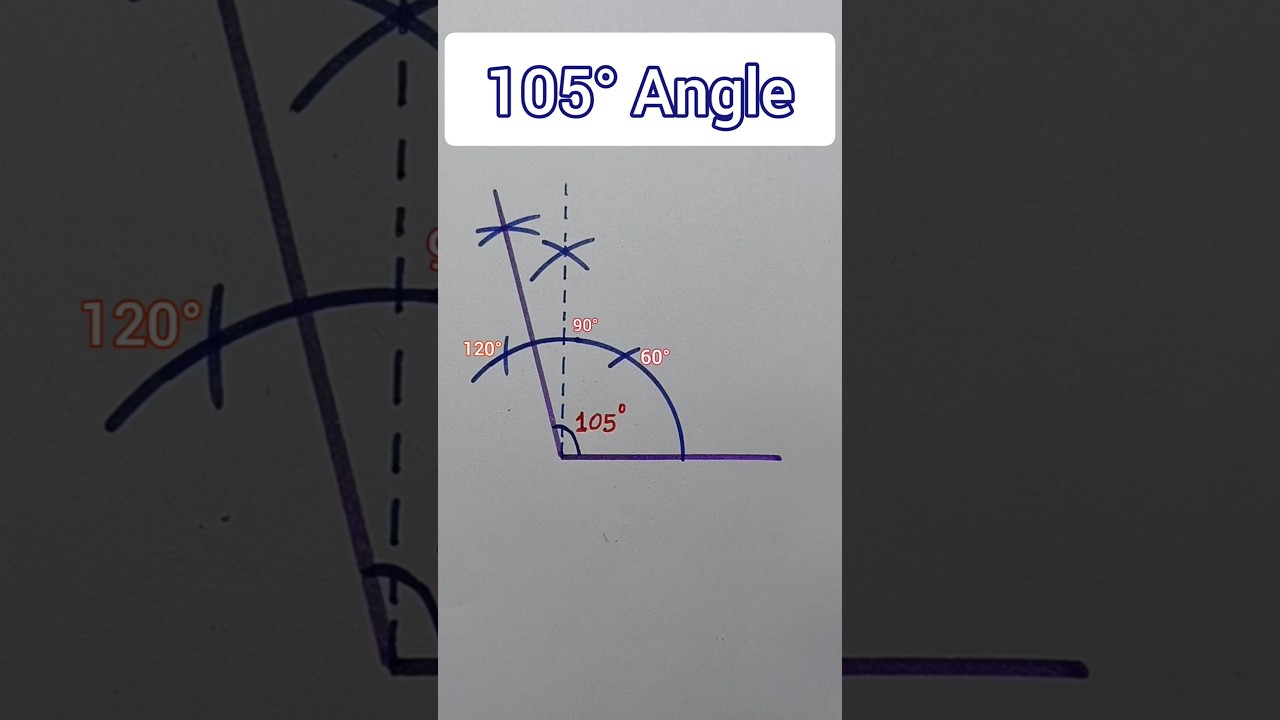 Construct a 105° Angle with Compass ✏️