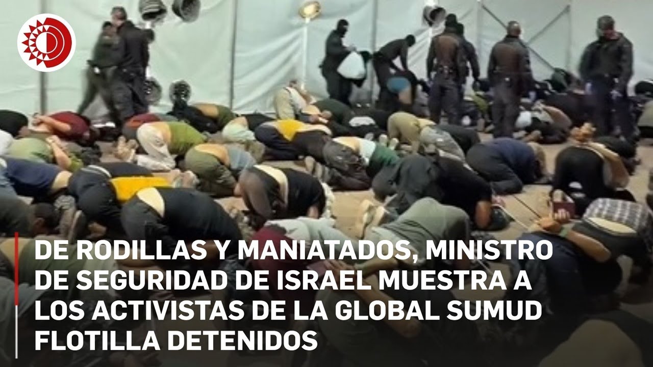 Ben Gvir publica video de activistas de la Flotilla Global Sumud 🚢