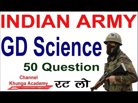 Army GD Science  Important Question for Army