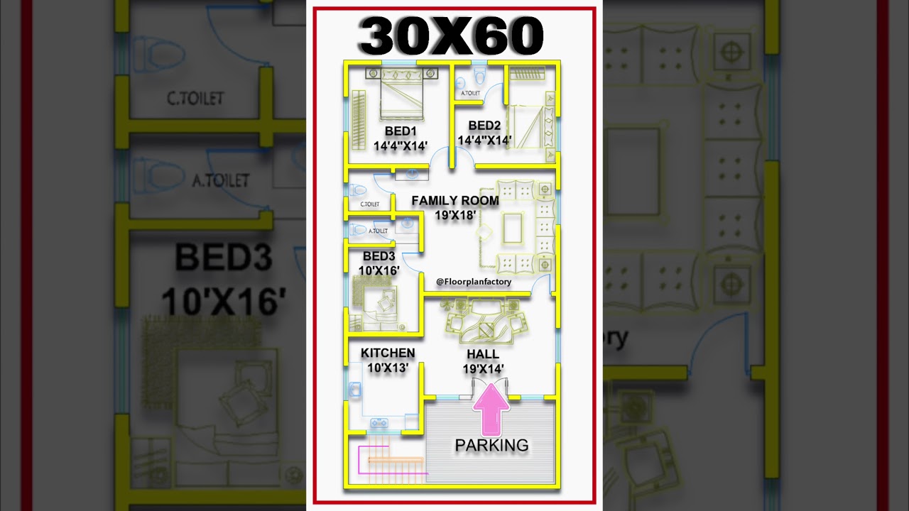 Modern 30x60 East-Facing 3BHK House Design ๐ก