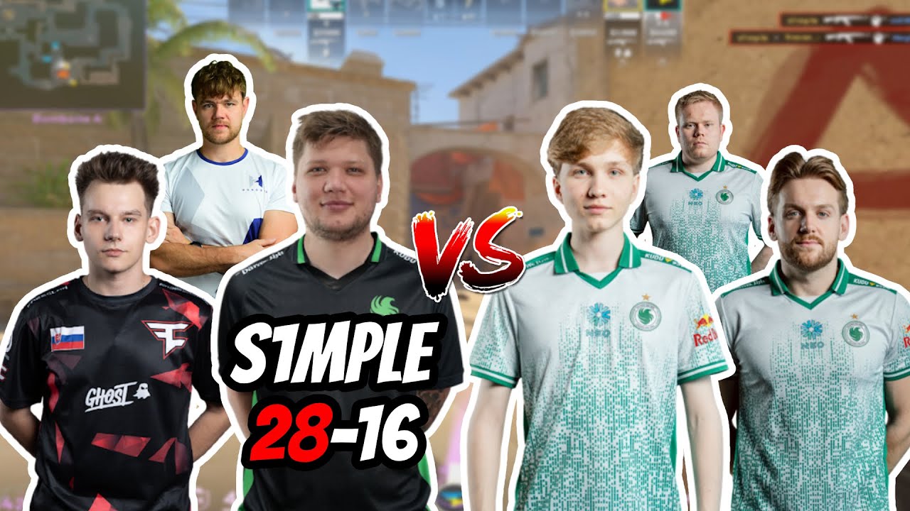 s1mple Highlights (28-16, RT 1.61) vs M0NESY & NiKo on Mirage 🔥