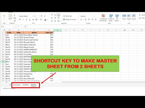 Quick Guide to Create a Master Sheet from Multiple Sheets 📊