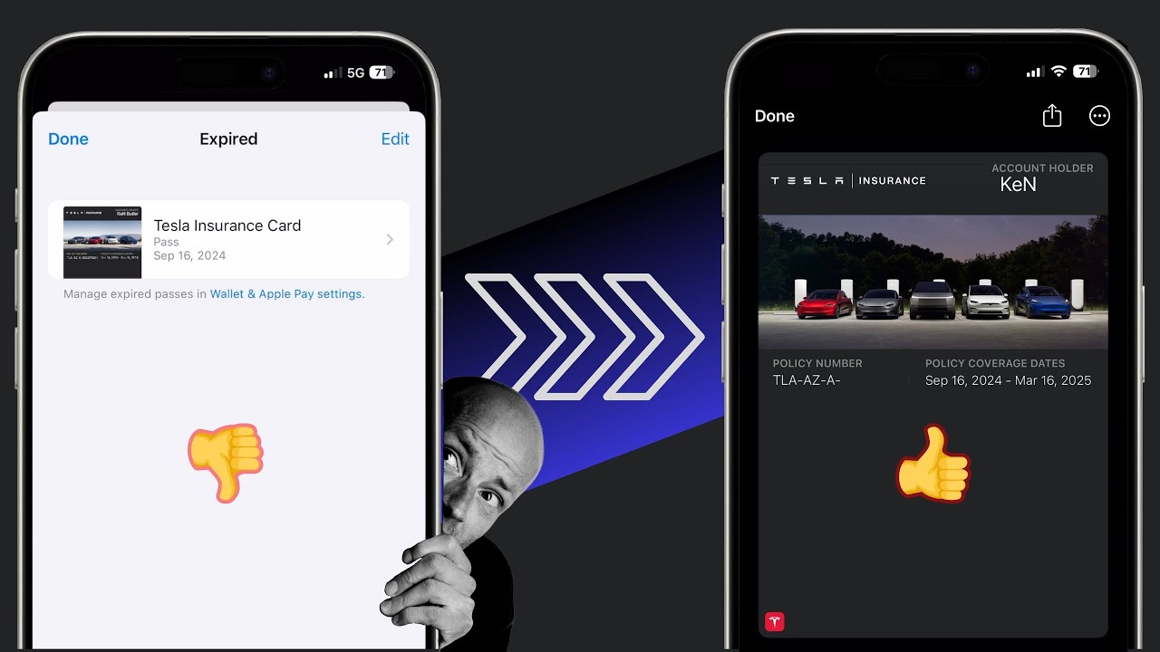 Update Tesla Insurance Renewal in Apple Wallet ⚡