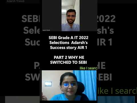 SEBI Grade A IT 2022 Selections Adarsh's Success story AIR 1 100 in Coding Paper PART 2