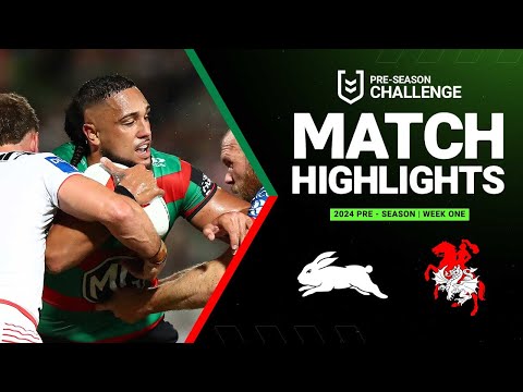 NRL Pre-Season 2024 | Rabbitohs v Dragons | Match Highlights