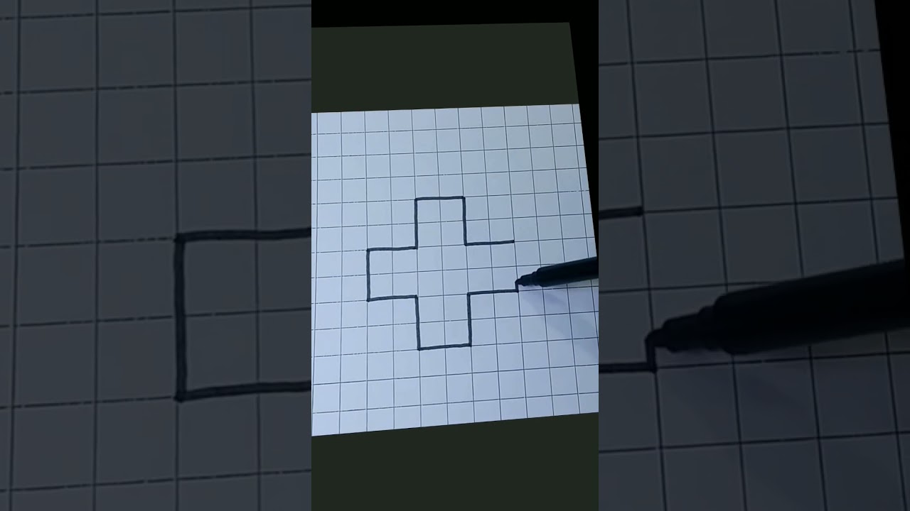Simple 3D Plus Sign Drawing Guide ✏️