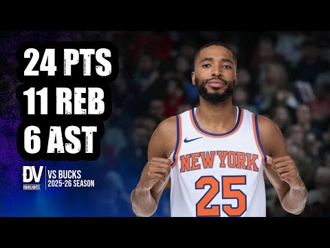 Mikal Bridges vs Bucks 24 pts 11 reb 6 ast | Oct 28, 2025 | Regular Season