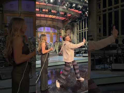 Tate McRae at SNL With Jason Momoa #tatemcrae #shorts #fyp