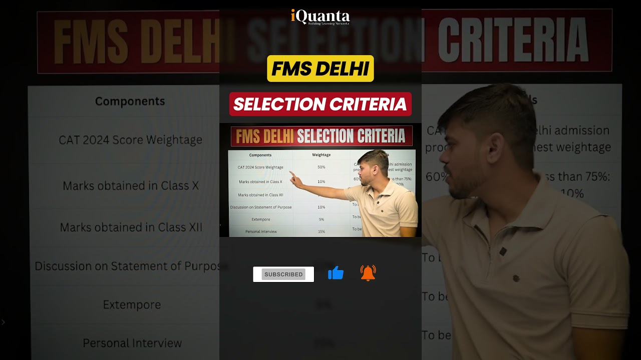 FMS Delhi Admission 2025: Beyond CAT Percentile