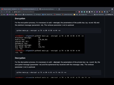 Cryptography and Information Security - ElGamal Cryptosystem and Variants