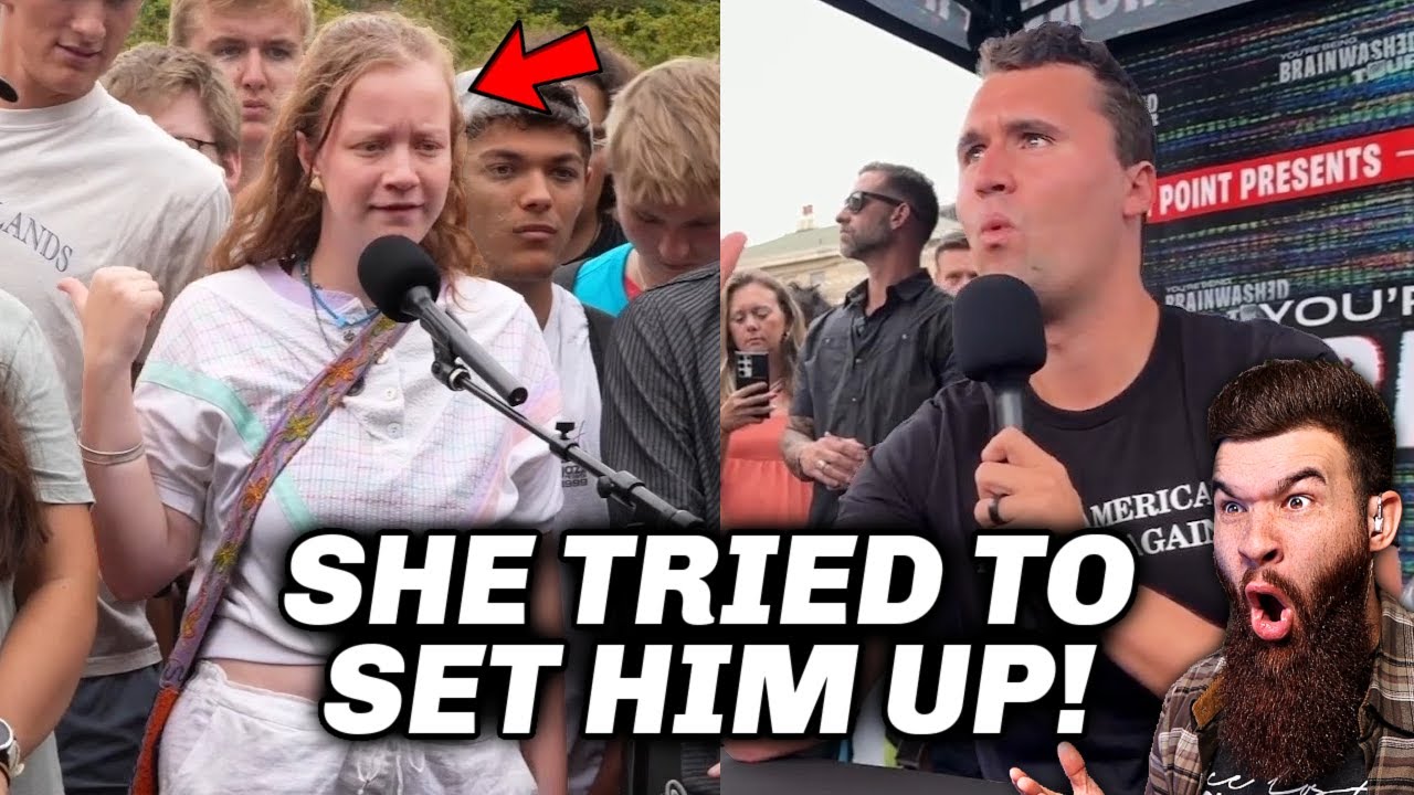 Girl Brainwashed by Media Gets Reality Check from Charlie Kirk 🚨