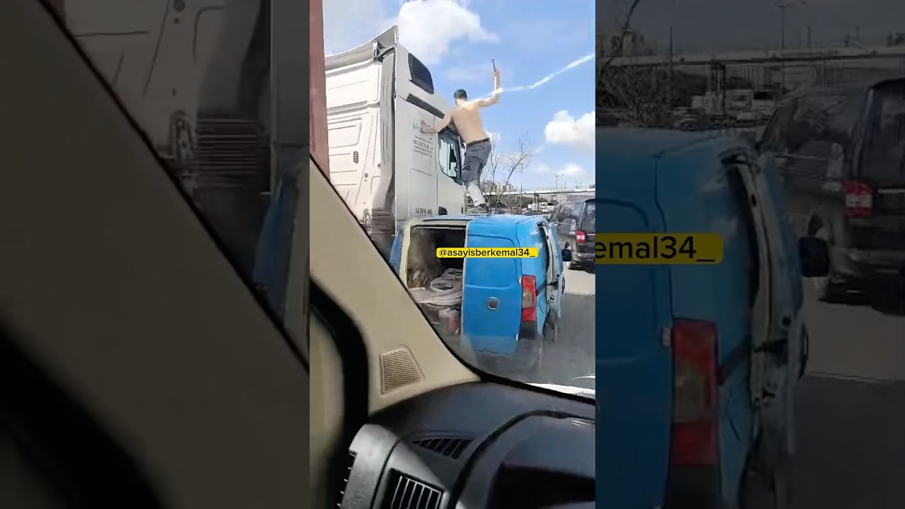 İstanbul’da TIR ve hafif ticari araç sürücüsü arasında gerginlik 🚗