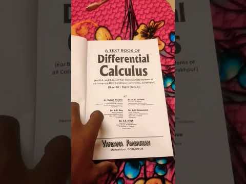 BSc 1st year math book differential calculus