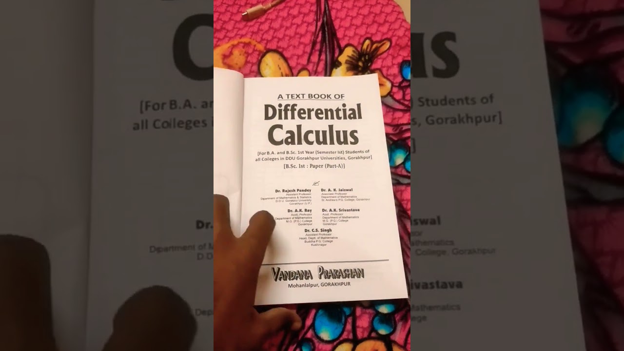 BSc 1st Year Math: Differential Calculus Book Guide 📘