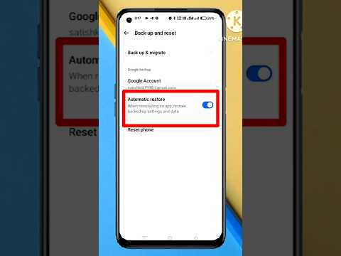 automatic restore and backup/ automatic restore/automatic restore kya hota hai #shorts