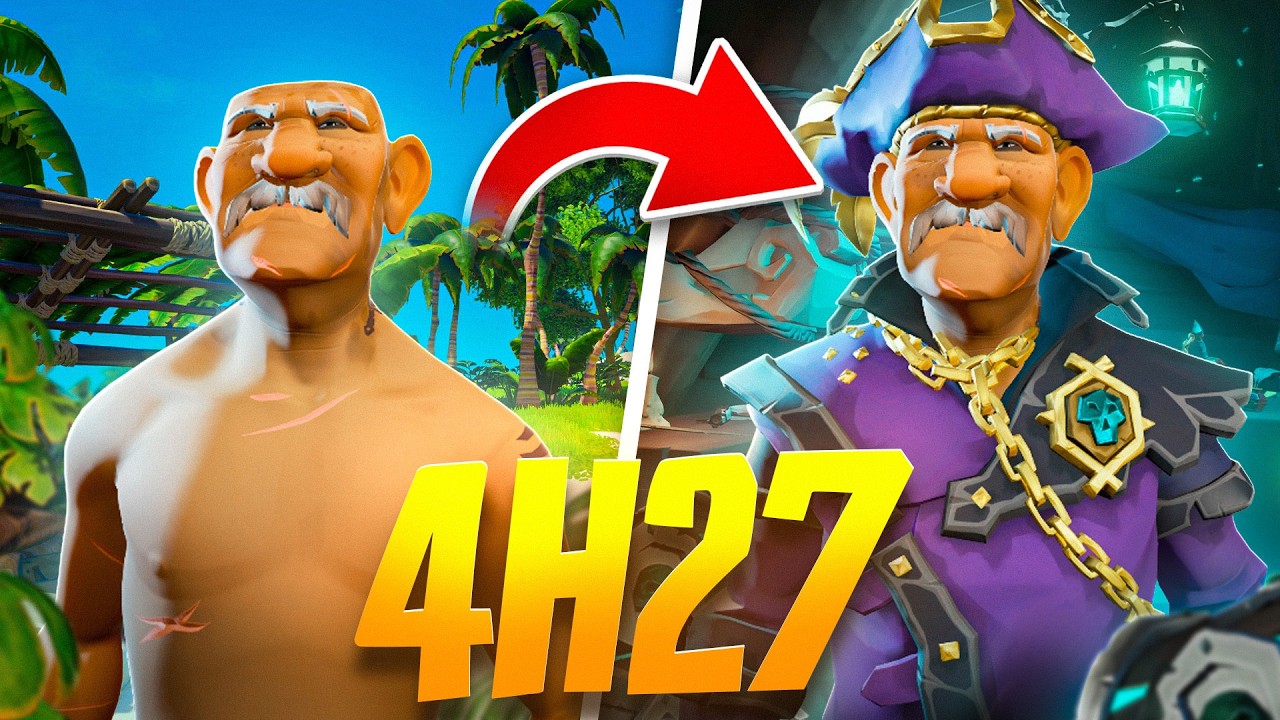 4H pour devenir PIRATE LÉGENDE sur Sea of Thieves