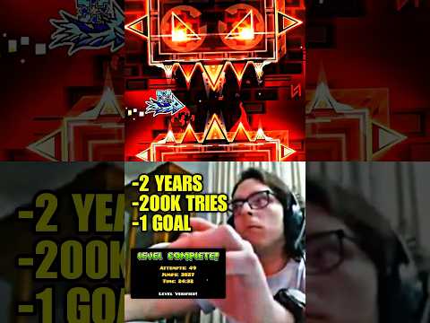 he beat geometry dash’s hardest level… 💔