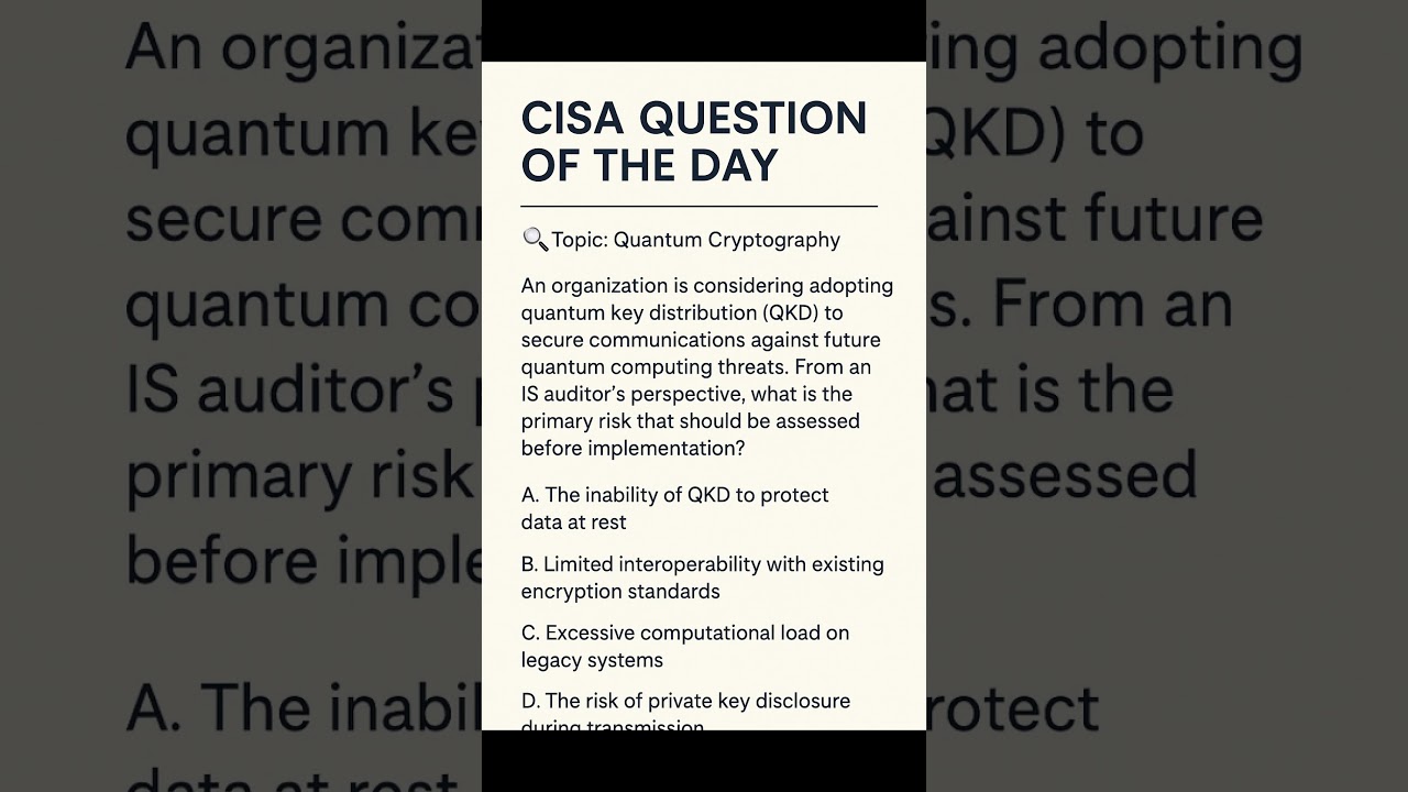CISA Question of the Day: Master Quantum Cryptography in 60 Seconds 🔐