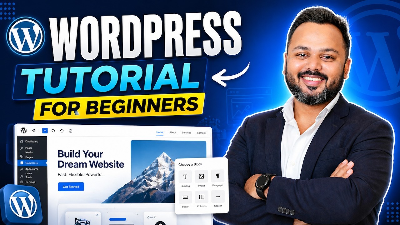 WordPress Beginner Tutorial 2026 🚀 Build Your First Site