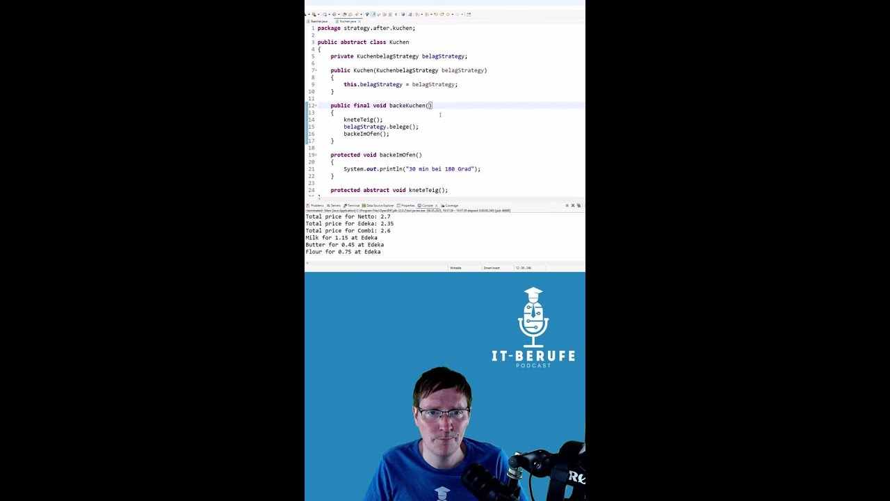 Template Method Pattern verständlich erklärt – Mit leckerem Kuchen-Beispiel 🍰