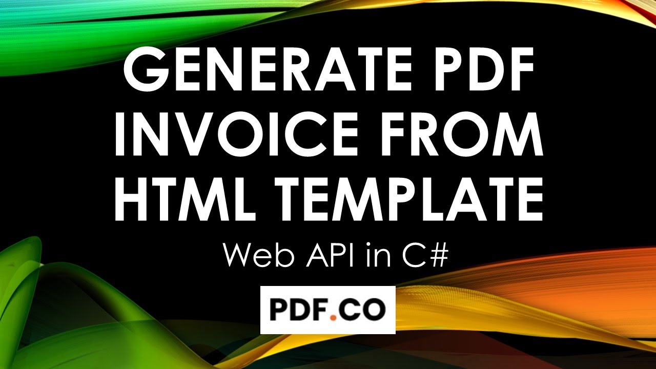 How to Generate PDF Invoice from HTML Template in C# using PDF Web API