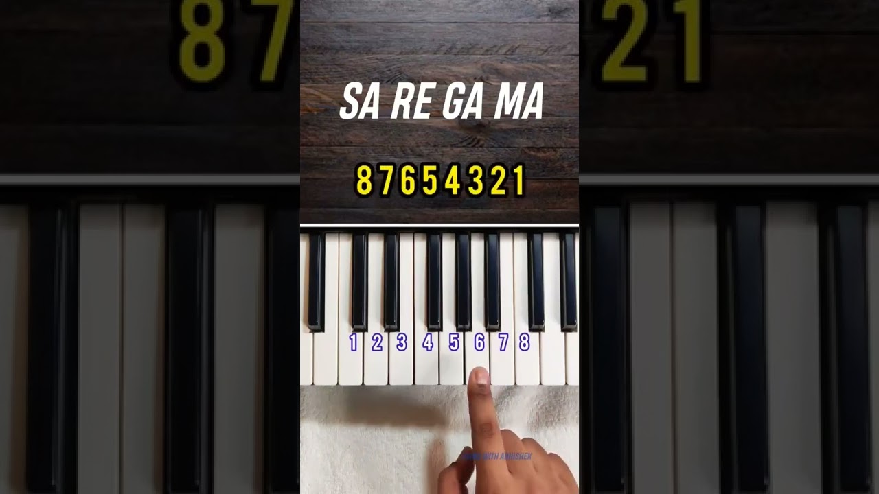 Learn SA RE GA MA on Piano with Easy Number Method πΉ