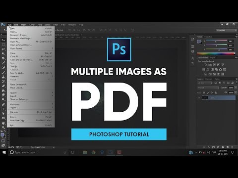 Export Multiple Images as PDF | Photoshop Tutorial