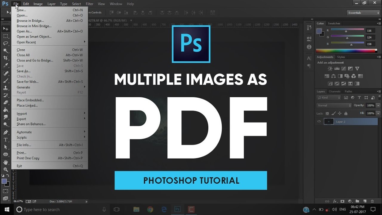 Export Multiple Images as a Single PDF in Photoshop