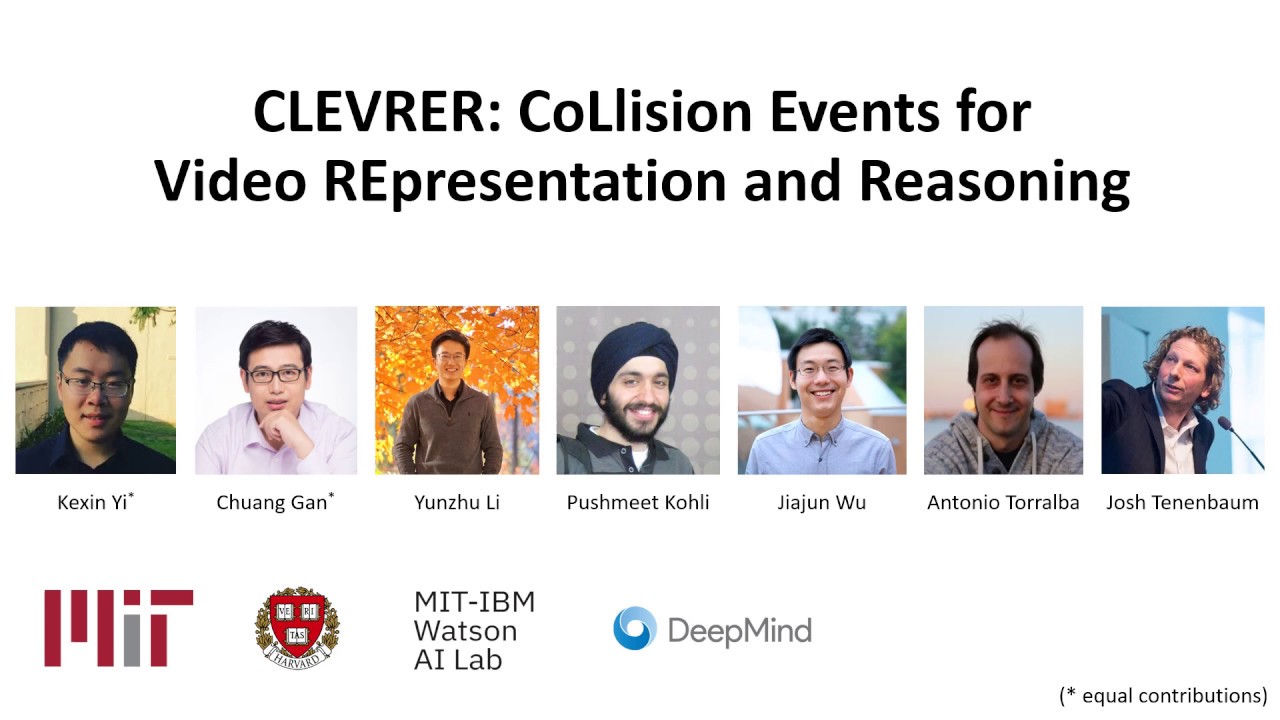 CLEVRER: Video Collision Event Reasoning at ICLR 2020