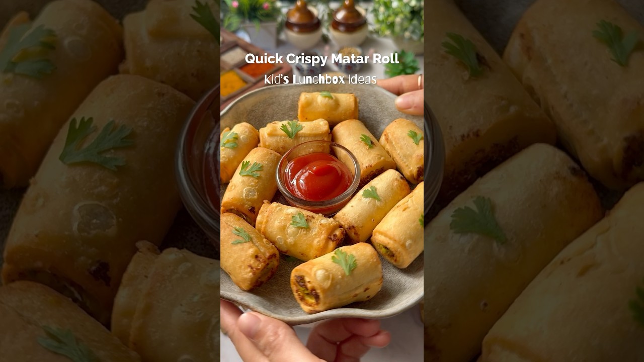 Crispy Matar Roll for Kids' Lunchbox 🥪