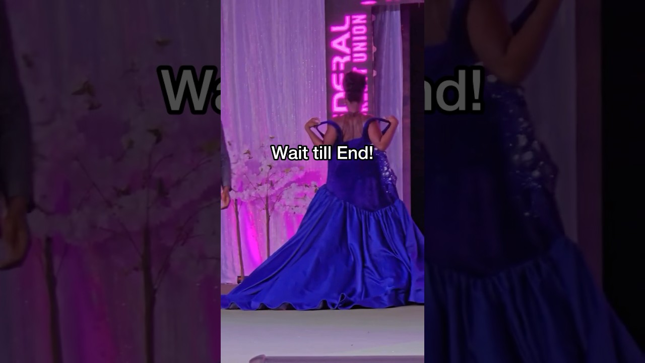 Crowd went crazy with this surprise dress reveal!😍