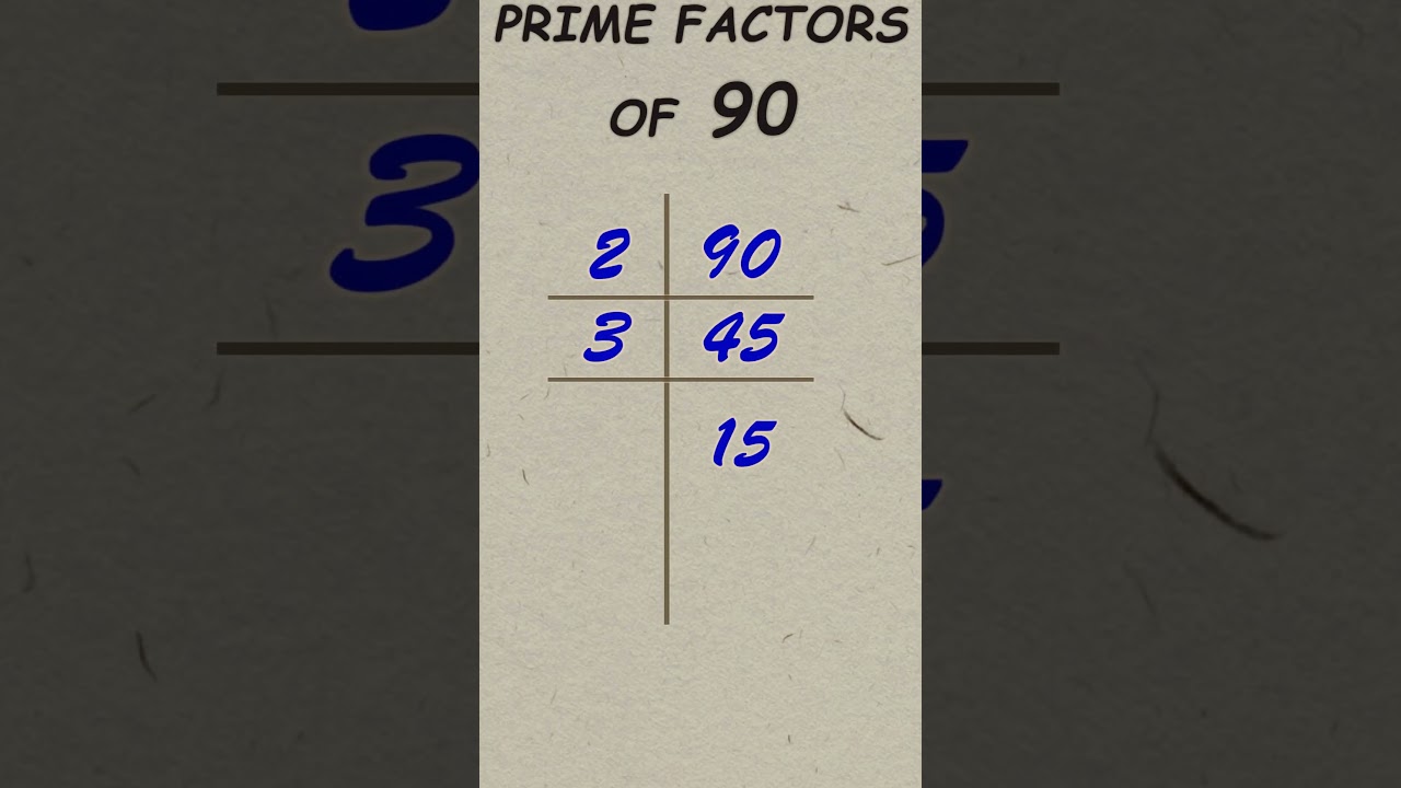 Prime Factors of 90 Explained ๐