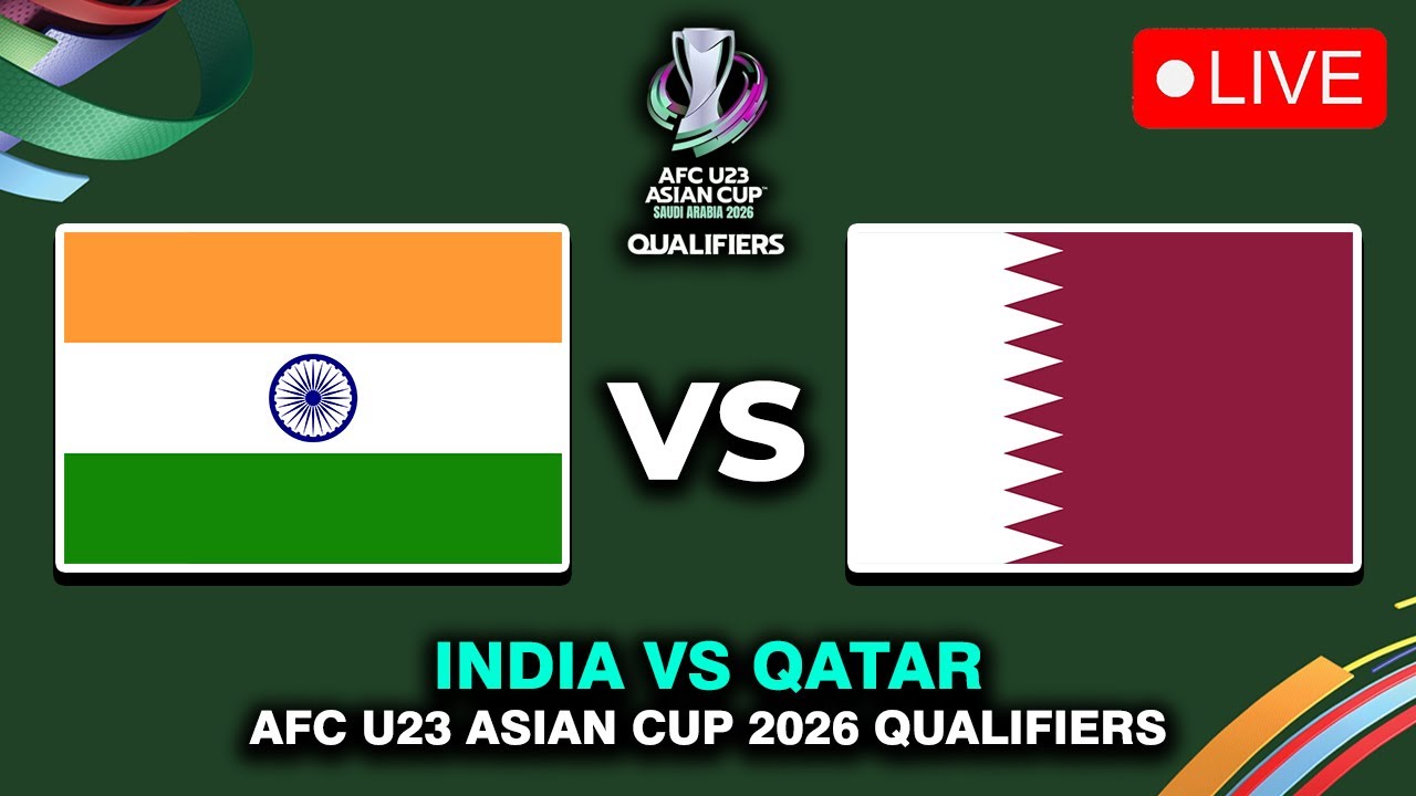India vs Qatar AFC U23 Asian Cup Qualifiers ⚽