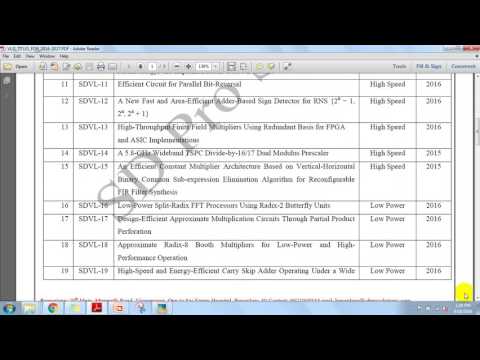 ieee 2016-2017 vlsi projects list at bangalore||vlsi projects title list 2016-2017 at bangalore