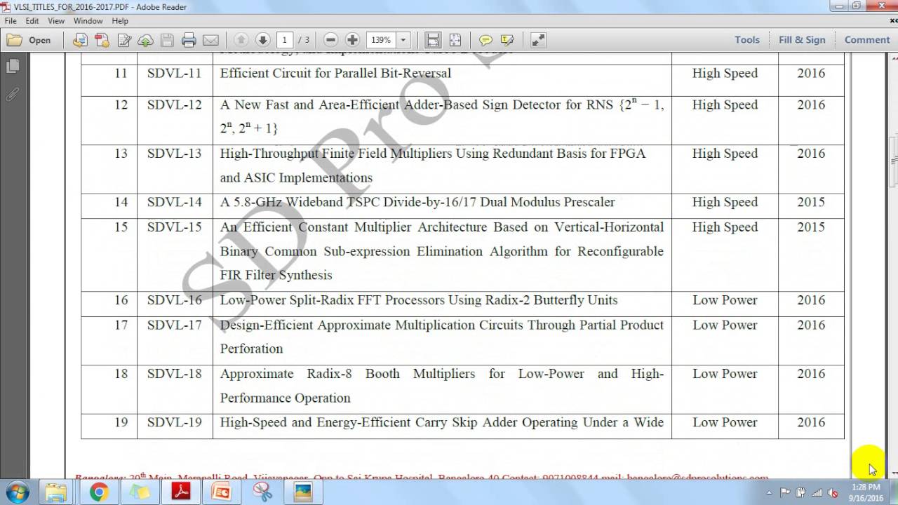 Top IEEE VLSI Projects for 2016-2017 in Bangalore | Final Year Solutions