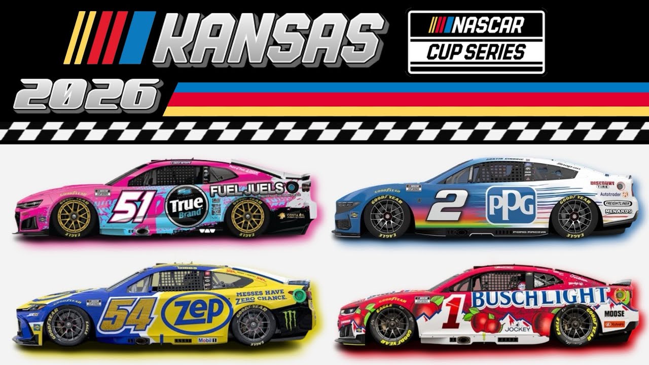 2026 NASCAR Cup Series Paint Scheme Preview for Kansas