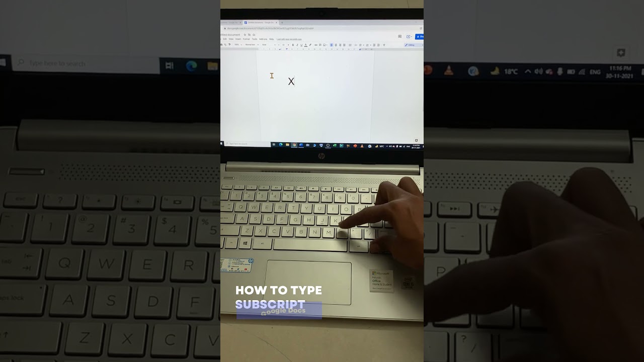Typing Subscript in Google Docs 📄