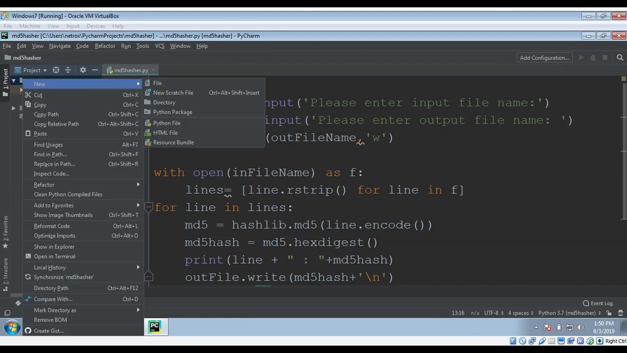 Python MD5Hasher: Convert File Lines to MD5 Hashes