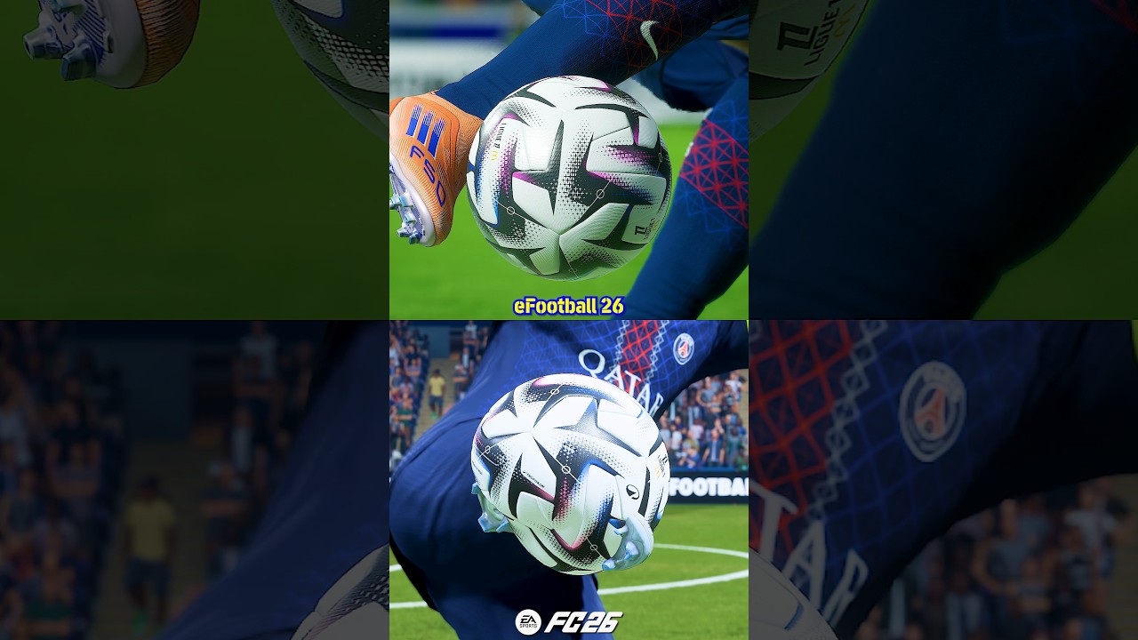 FC 26 vs eFootball 2026 - Ball Deformation, Goalpost Hit, Manager Celebration #fc26 #efootball