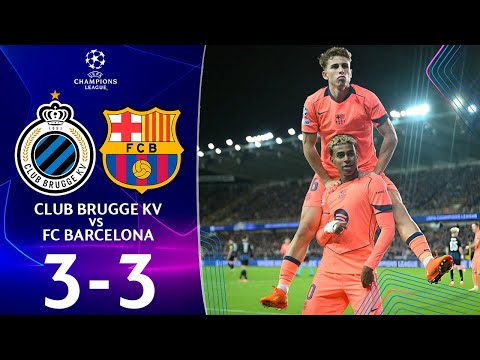 Club Brugge vs Barcelona 3-3 Highlights Goals | UEFA Champions League 2025 | barcelona club brugge