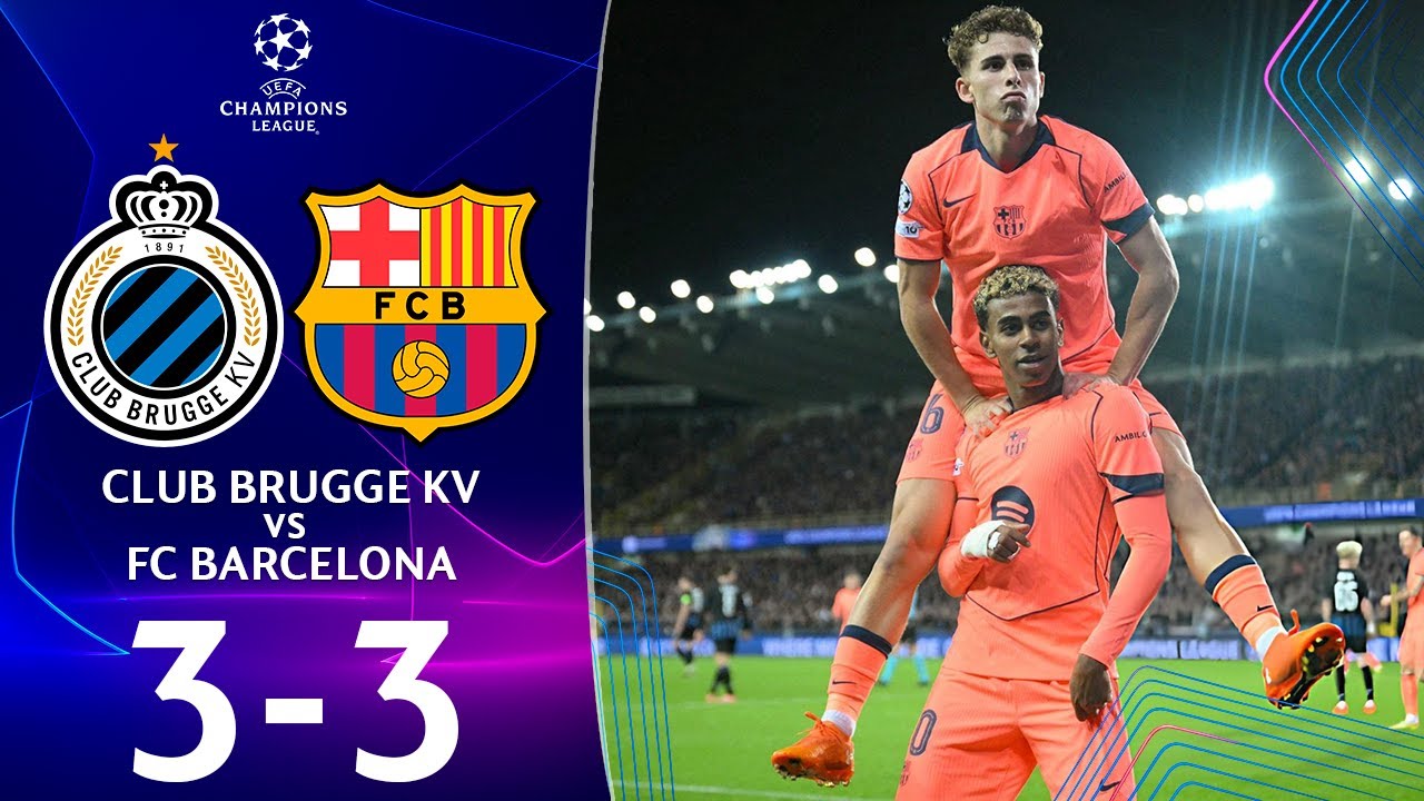 Club Brugge vs Barcelona 3-3 Highlights and Goals | UEFA Champions League 2025