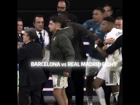 Fight || Real Madrid vs Barcelona 26 October Match #barcelona #realmadrid #shorts