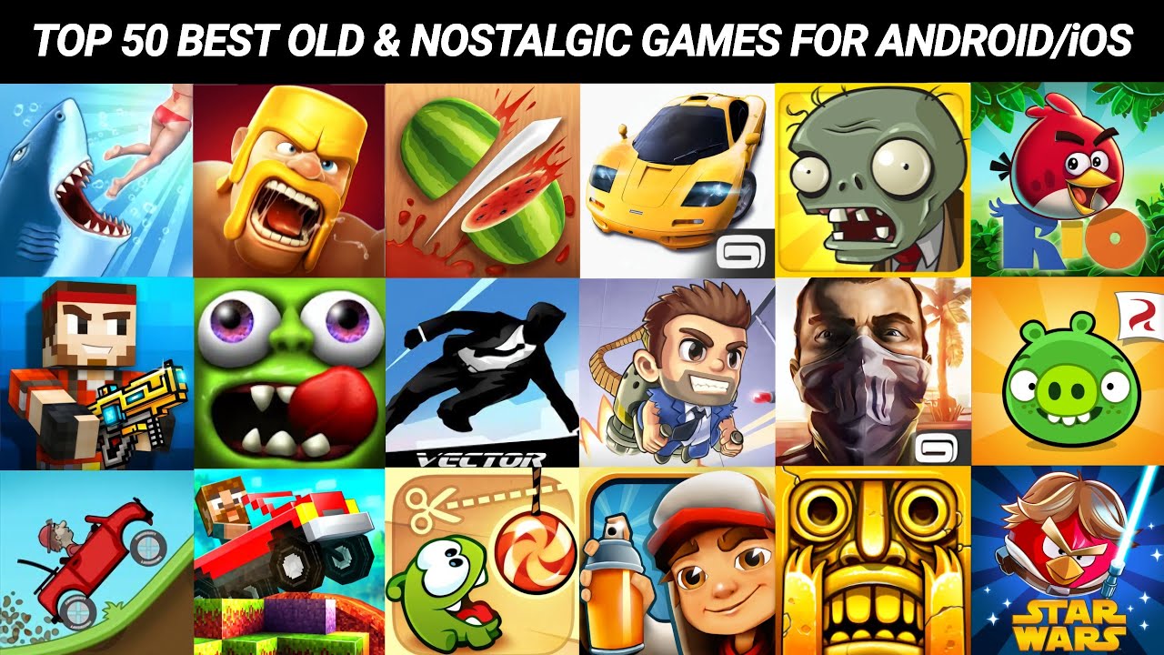 TOP 50: Top 50 Classic & Nostalgic Mobile Games 🎮