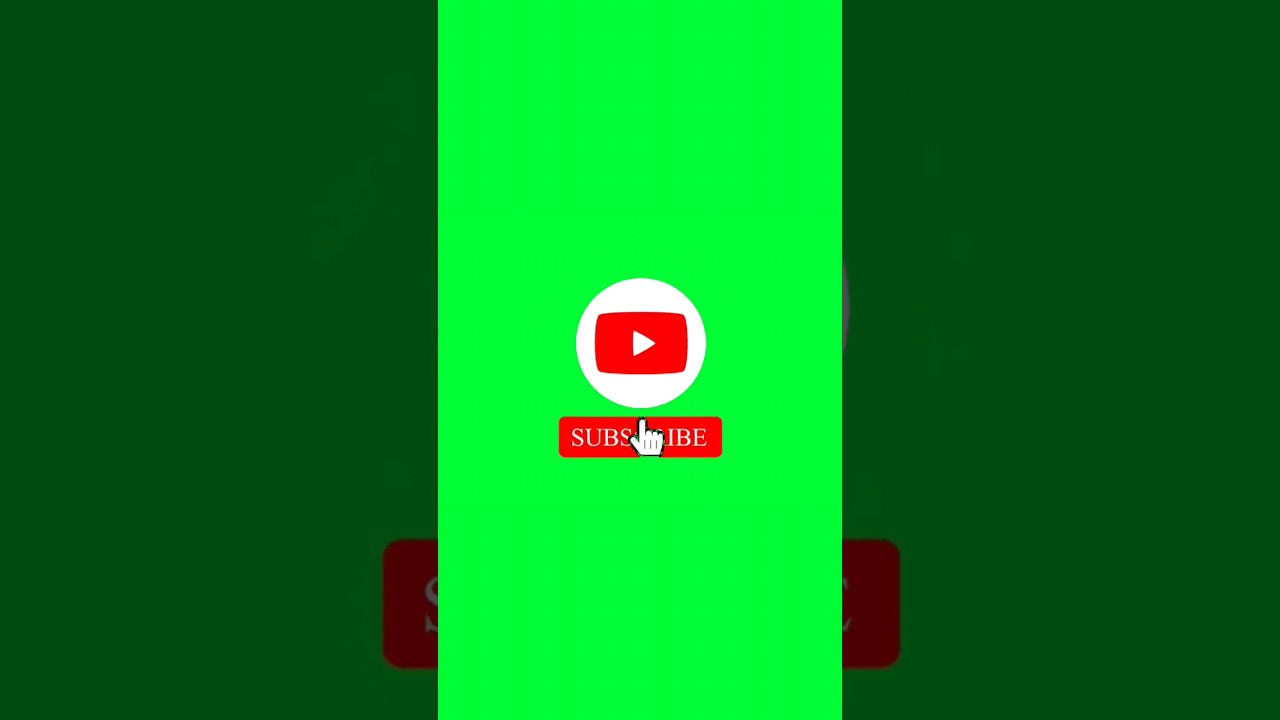 Subscribe Button Green Screen 🎥