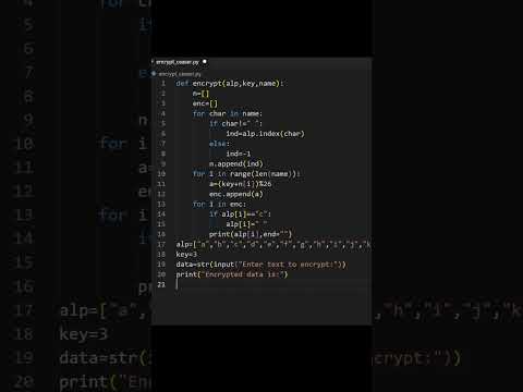 Encrypt messages using python. #cryptography #blockchain #python